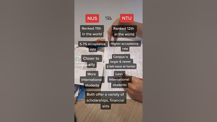 Singapore Top Universities Comparison (NUS vs NTU)