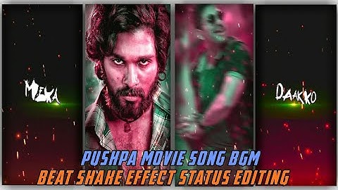 New Trending pushpa movie bgm attitude status video editing in alight motion  | Allu Arjun