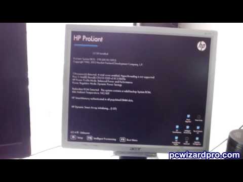 HP Proliant ML310 Gen8 First Start & Configuration