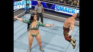 Live WWE Eddie Guerrero Vs Nikki Bella | 90's Eddie Guerrero Come Back |  WWE Smackdown Fight part 1