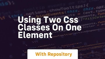 using two css classes on one element