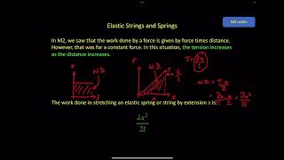 Mechanics 3 - Elastic Strings and Springs - Video 3