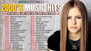 Pop Hits songs of 2000s - Avril Lavigne, Britney Spears, Shakira, Rihanna, Katy Perry, Beyoncé,Ke$ha