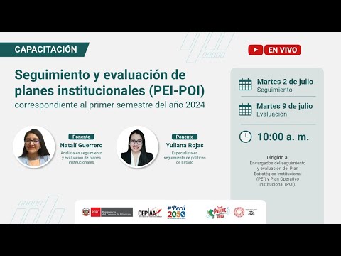 Seguimiento de planes institucionales (PEI-POI) del primer semestre del año 2024