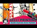 Gelli Printing on Rice Paper: Mark Making with Acrylic Paints, Poscas and Inks!