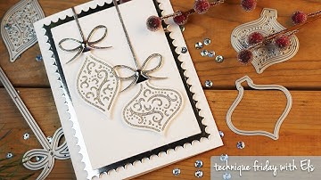 Beautiful Baubles Christmas Card | Technique Friday with Els