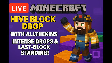 🎮 Live: Minecraft Hive Block Drop with AllTheKins – Intense Drops & Last-Block Standing! 🟪
