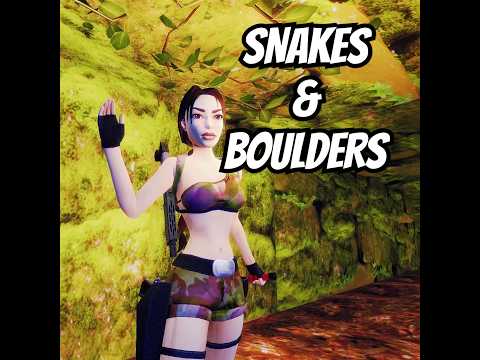 Snakes u0026 Boulders! ?? Lara Fails u0026 Deaths in Caves of Kaliya. Tomb Raider 3 #shorts