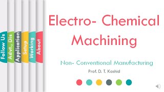 How Electro- Chemical Machining Works | Modern Manufacturing | ProfDTKashid | L09 | LLAGT #LLAGT