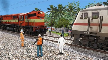 RAJDHANI EXPRESS Loco Failed Rescue by WDM3D | Indian Train Simulator