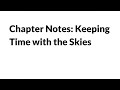 Keeping Time with the skies, important Notes, class 8 science new book chapter 11