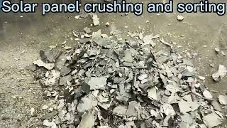 Solar panels crushing and sorting machine