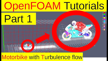 The Motorbike with Turbulence flow (part1, OpenFOAM Tutorials)