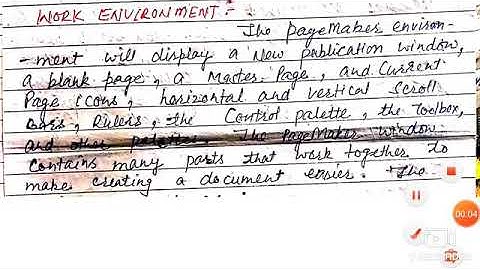 Work environment,tool box in pagemaker(10+1 unit 3)