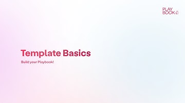 How to use Playbook Templates