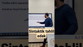 Sintaktik təhlil edək