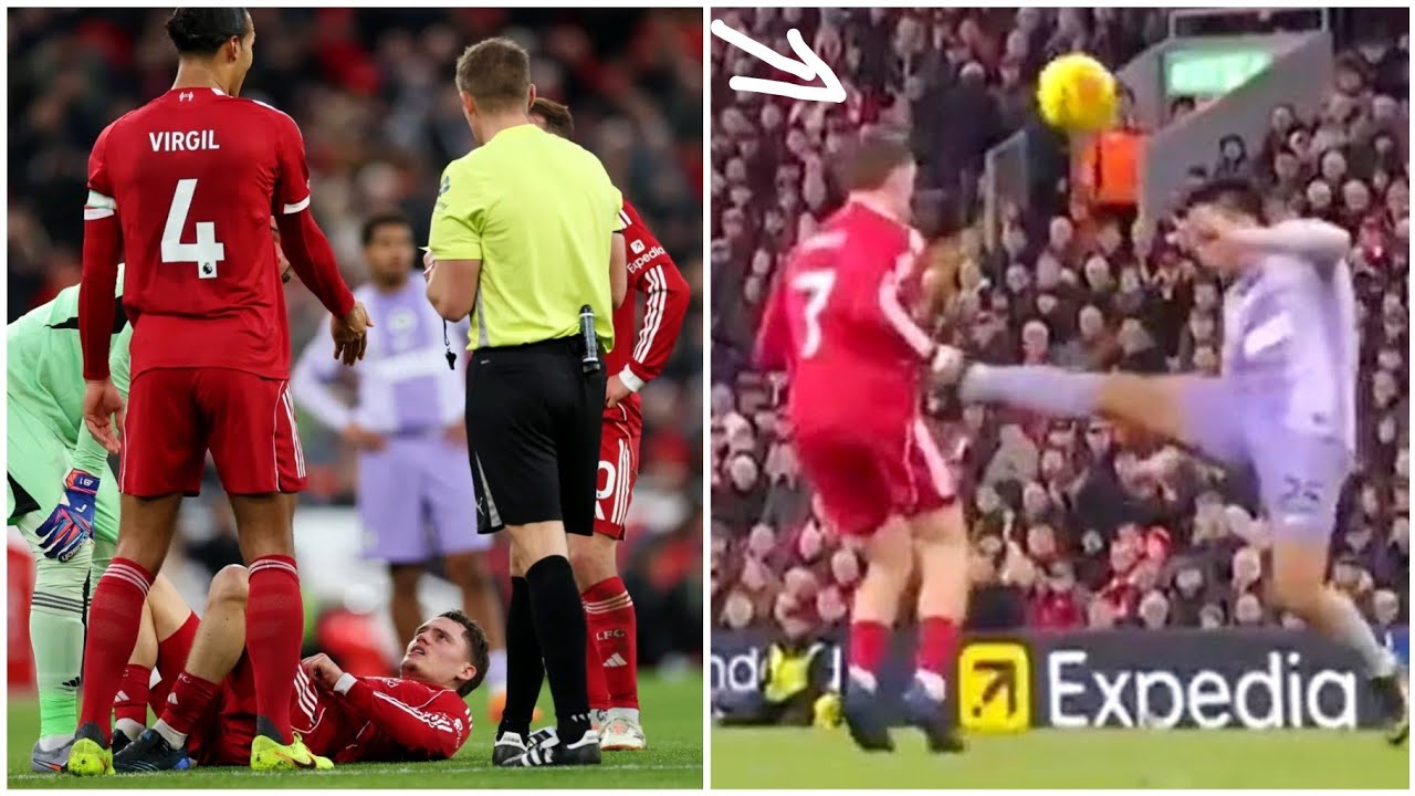 Диего Гомес избежал красной карточки за подкат против Флориана Виртца в матче «Ливерпуль» — «Брай...