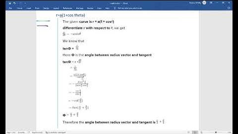 Problems based on angle between radius vector and tangent