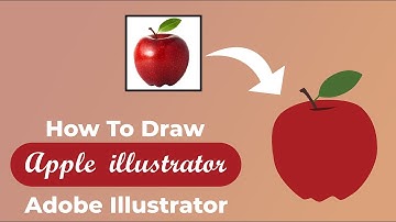 How to draw flat apple easy for beginner in Illustrator | Illustrator cc Tutorial
