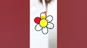 Tô màu bông hoa cầu vồng | color the rainbow flower #song #barbiegirl #colors #flowers #drawing