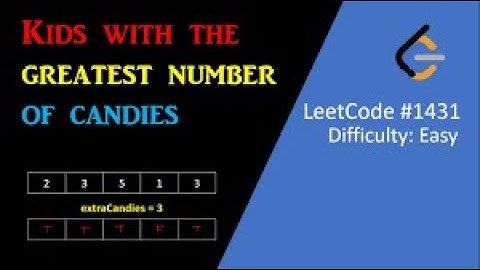 1431. Kids With the Greatest Number of Candies - Leetcode - Python