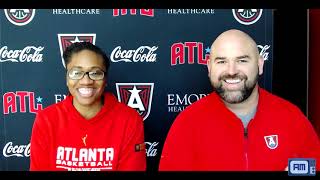 Day 1 of Atlanta Dream 2024 Training Camp | Head coach Tanisha Wright/general manager Dan Padover