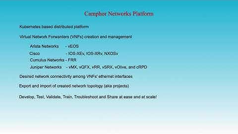 Camphor Networks Platform