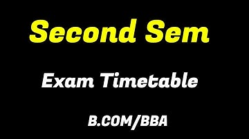 Second Sem B. COM/BBA Exam Timetable #calicutuniversity #secondsemester