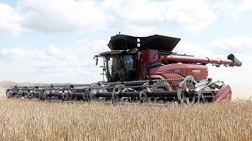 Case IH AF10 with 50ft. MacDon FD250 Header Harvesting Rye | Big Harvest 2025