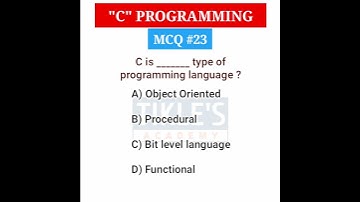 C PROGRAMMING MCQ 23 #shorts #tiklesacademy