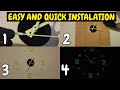 Fluorescent 3d wall clock installation from aliexpress  step by step