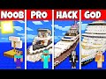 Minecraft battle noob vs pro vs hacker vs god boat house build challenge in minecraft