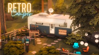 Cozy Retro Trailer in The Woods: Glamper Edition || Sims 4 Speed Build || CC