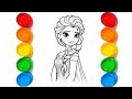 كيفية رسم أميرة جميلة رسم أميرات ديزني خطوة بخطوة صفحات تلوين فروزن 