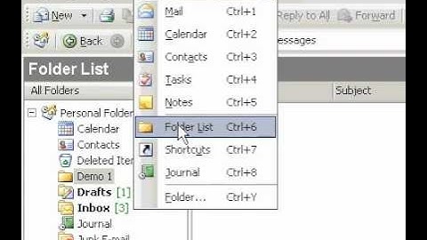 Microsoft Office Outlook 2003 Delete a folder