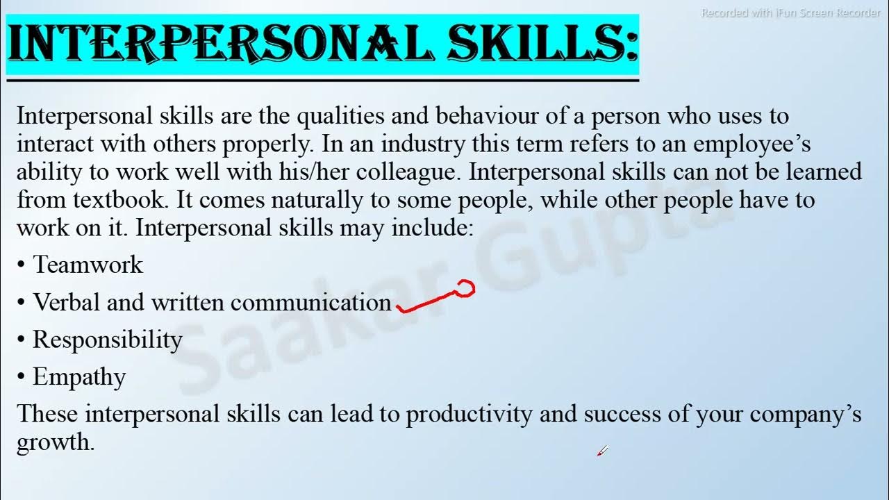 Interpersonal Skills || What is Interpersonal Communication Skills ...