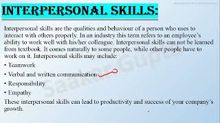 Interpersonal Skills || What is Interpersonal Communication Skills || Developing Interpersonal skill