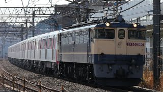 都営地下鉄大江戸線12-600形甲種輸送　大船駅通過シーン
