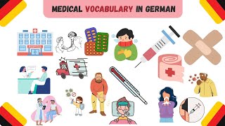 🇩🇪 German Medical🚑 Vocabulary with English | Hospital & Health Terms for Beginners