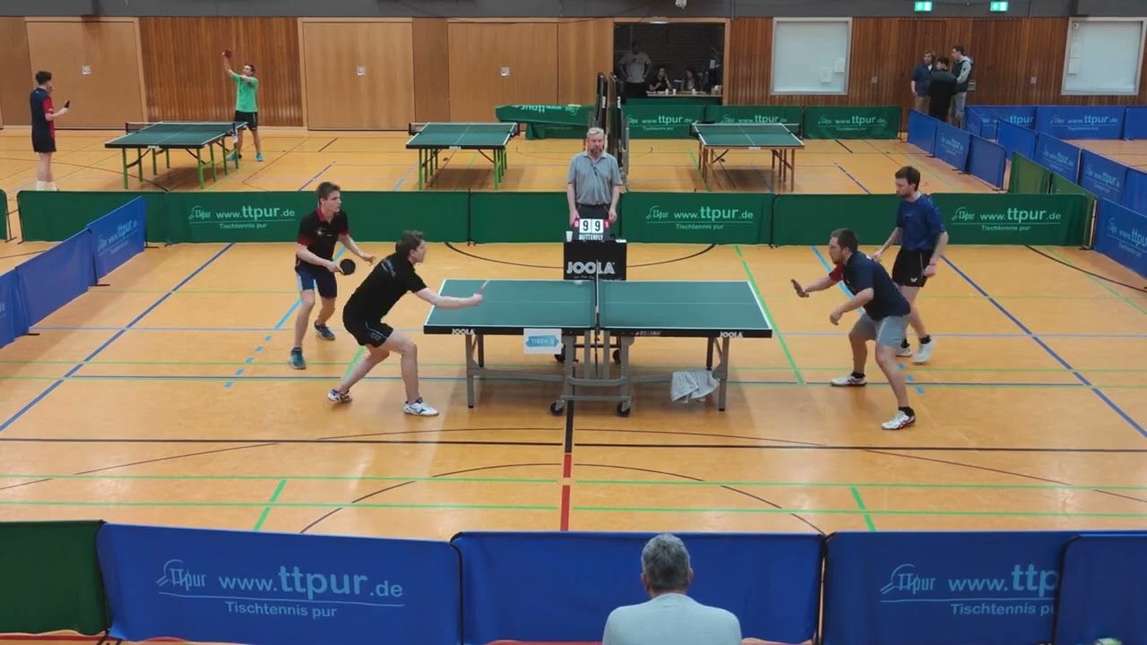 Tischtennis Doppel Finale Herren offen: Kehr / Lechtenbörger vs. Demirtas / Wernerus
