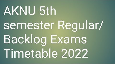 AKNU 5th semester Regular Exams Timetable 2022|Adikavi nannaya University Degree 5th Sem Backlog2022