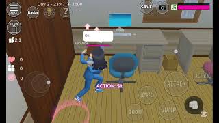 Sakura school simulator play music with a girl