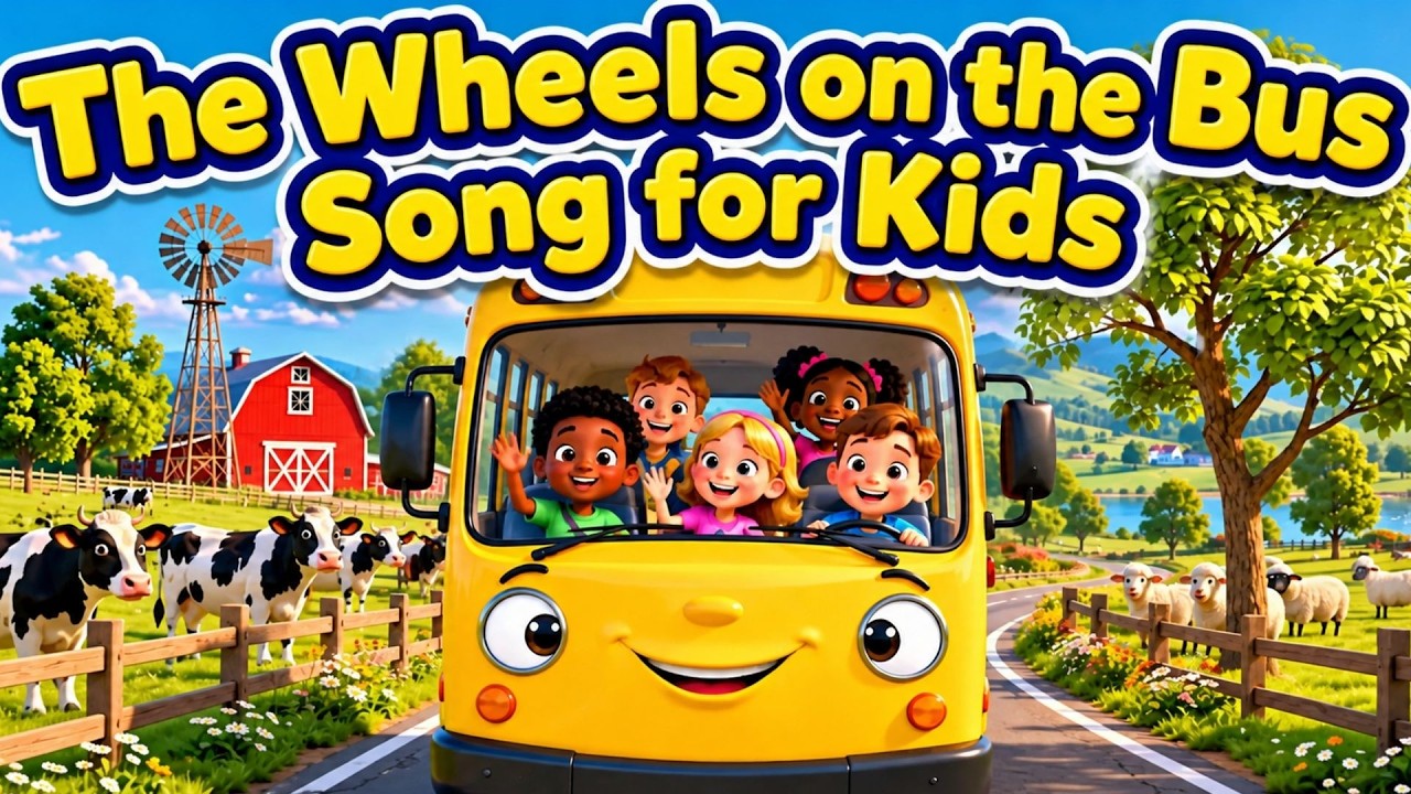 The Wheels on the Bus | Colorful 3D Animation for Kids