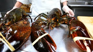 New York Food - GIANT FRIED LOBSTERS WITH EGGS Park Asia Brooklyn Seafood NYC