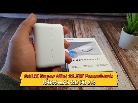 SAUX Super Mini 22.5W Powerbank 10000mAh QC PD 3.0. اصغر باور بانك