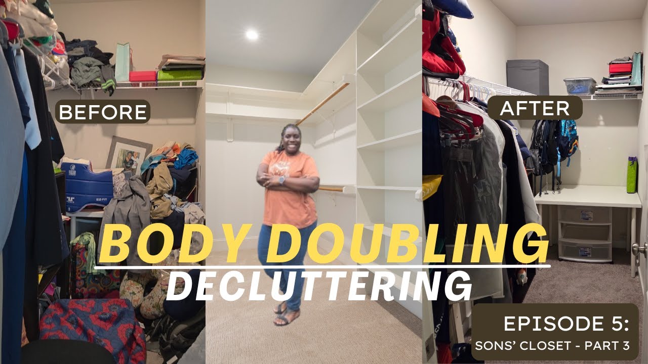 Declutter with me | Body Doubling - Kids Closet Reset (Session 3)