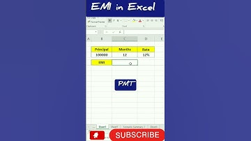 Calculate EMI in excel using Pmt formula #youtubeshorts #youtube #exceltutorial #shorts #reels2023