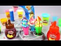 8 Minutes Satisfying with Unboxing Play Doh Syrup Ice Cream Shop Miniature Dough Set ASMR