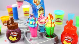 8 Minutes Satisfying with Unboxing Play Doh Syrup Ice Cream Shop Miniature Dough Set ASMR