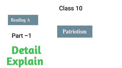 English - Class 10 Patriotism 1